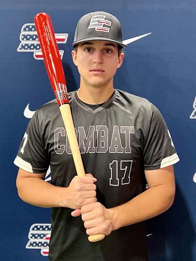 College Commit, Colin Ahart, from Scanzano Sports' Team Combat Baseball in New Jersey