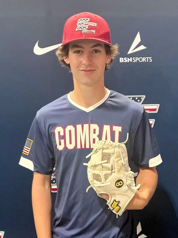 College Commit, Drew Costello, from Scanzano Sports' Team Combat Baseball in New Jersey