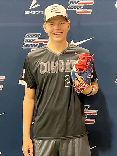 College Commit, Jonathan Adelmann, from Scanzano Sports' Team Combat Baseball in New Jersey